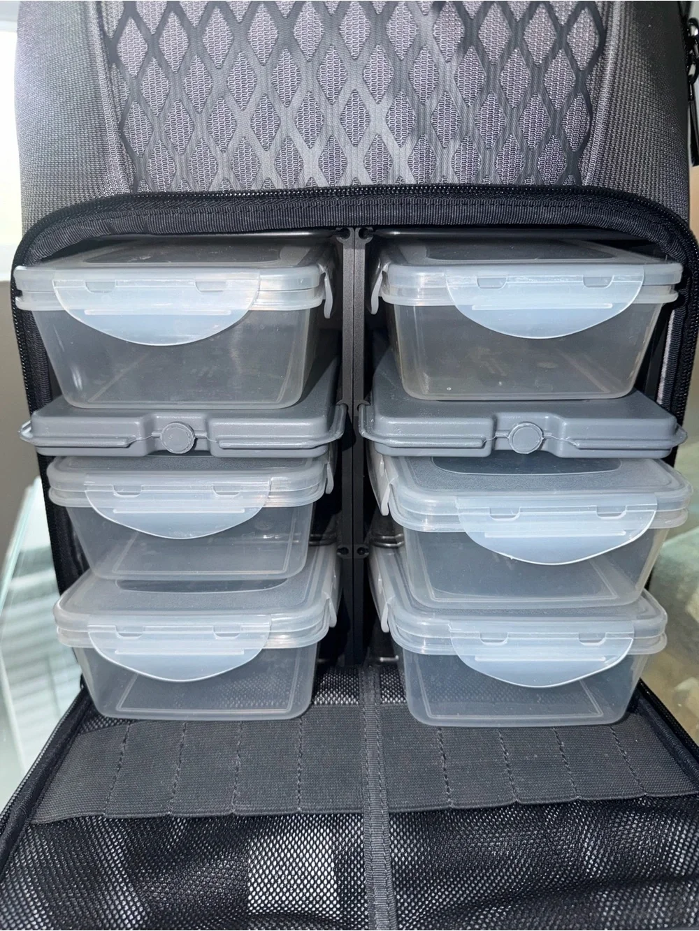 Cooling Compartment Meal Prep Bag - 6 Meal - Grey